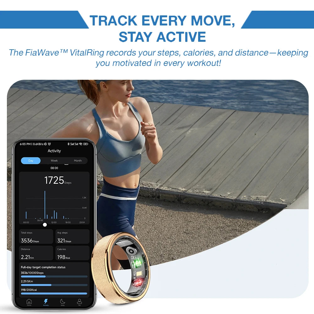 FiaWave™ VitalRing – Smart Health Tracking Ring