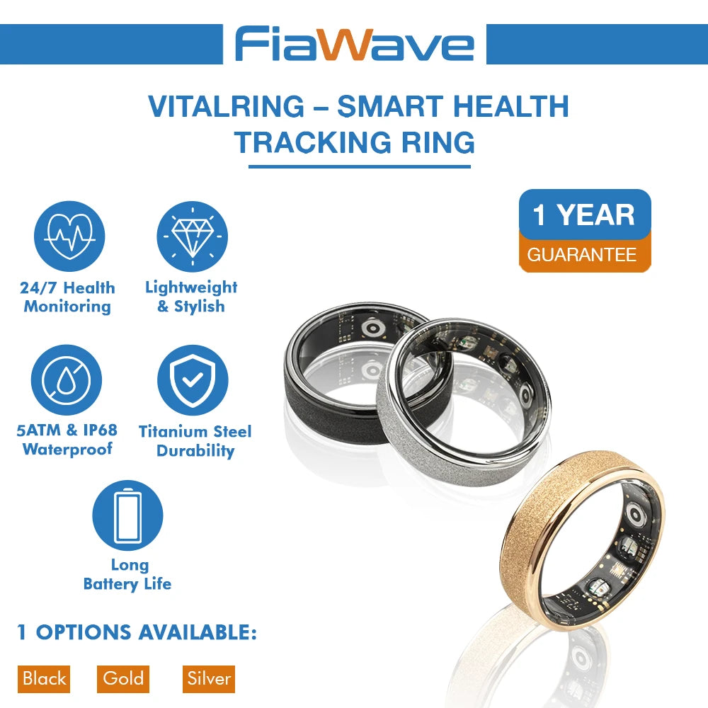 FiaWave™ VitalRing – Smart Health Tracking Ring