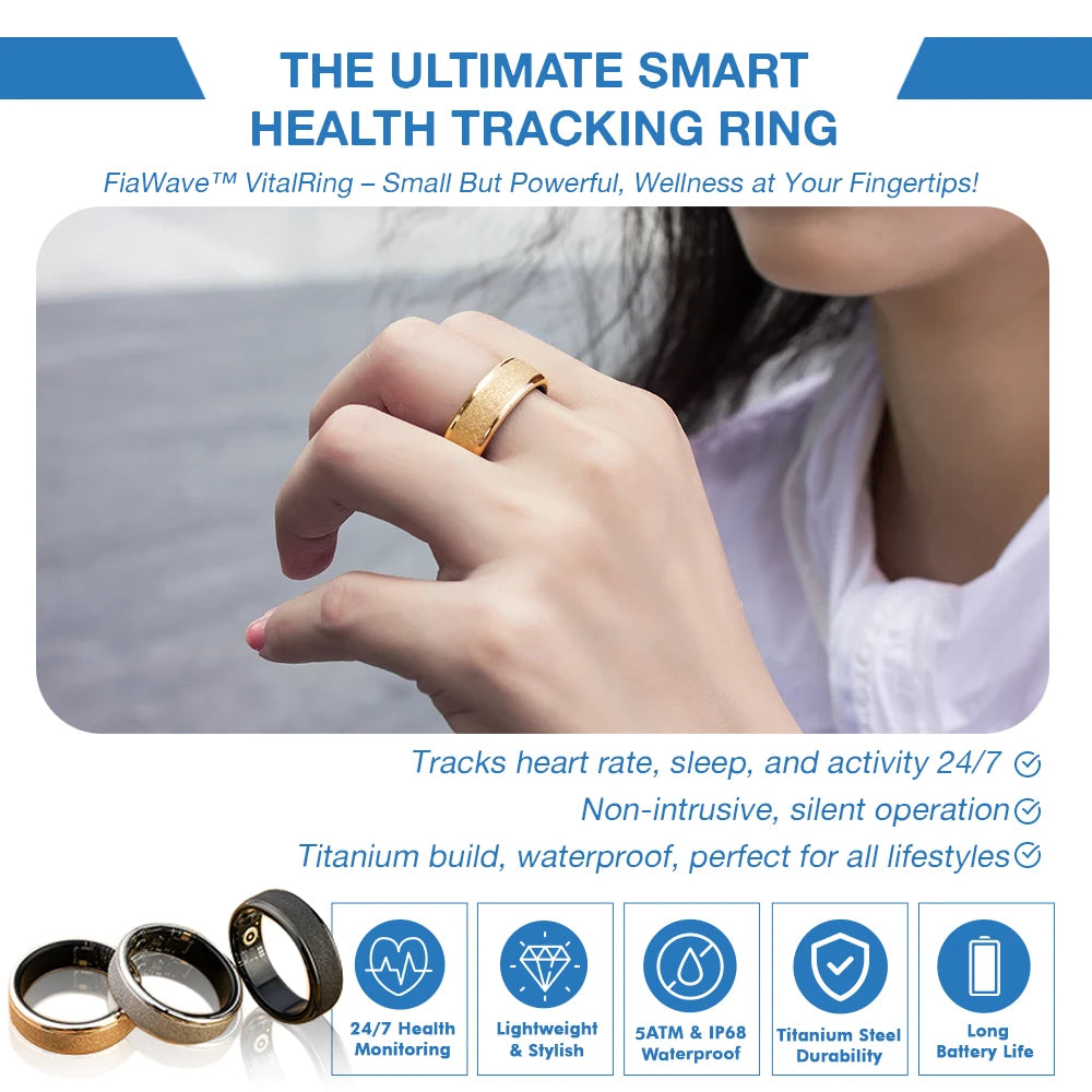 FiaWave™ VitalRing – Smart Health Tracking Ring