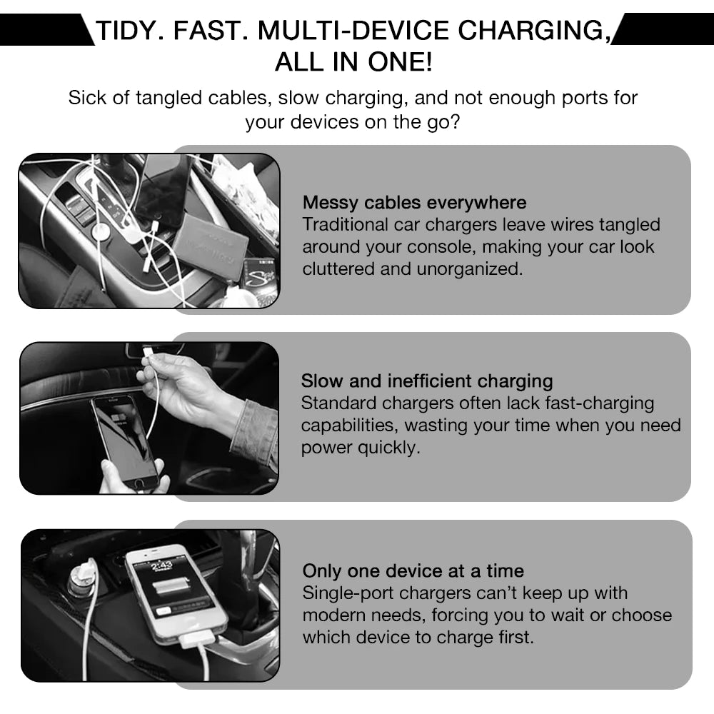FiaWave™ AuraCharge – 5-in-1 Aroma Car Charger