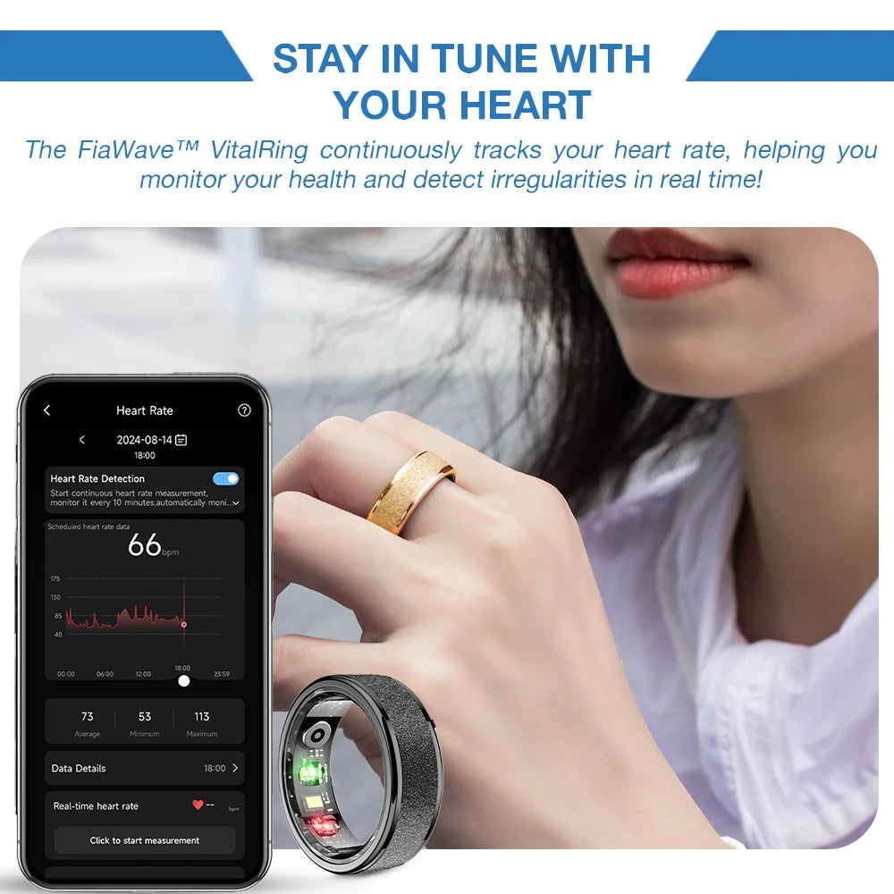 FiaWave™ VitalRing – Smart Health Tracking Ring