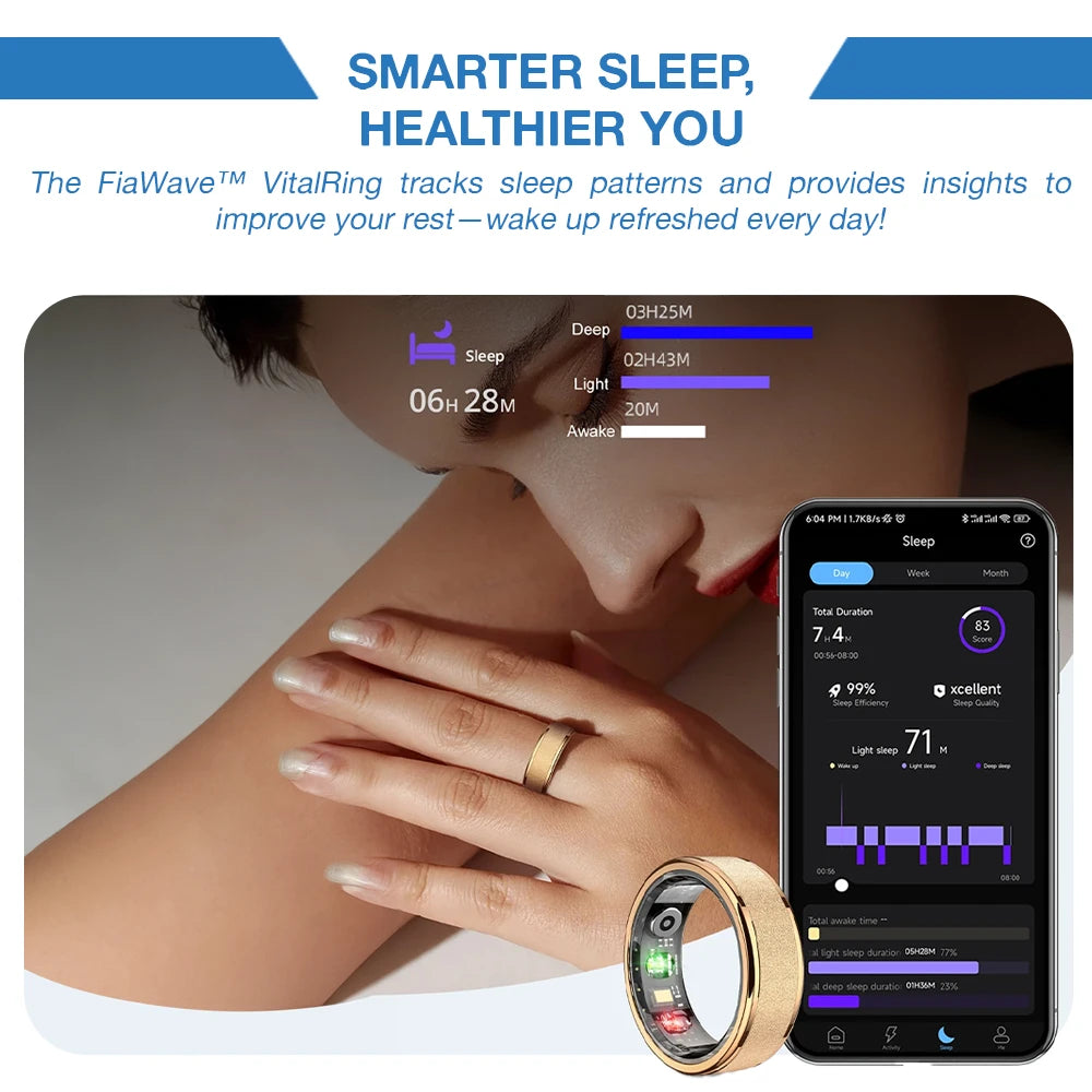 FiaWave™ VitalRing – Smart Health Tracking Ring